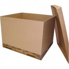 Double wall Pallet Boxes with Lid 1200x1000x900mm 48"x40"x35"